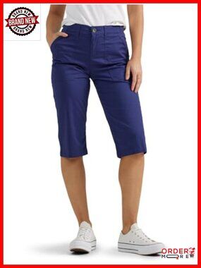 Lee Women's Ultra Lux Comfort Flex-to-go Utility Skimmer Capri Pant Relaxed Fit